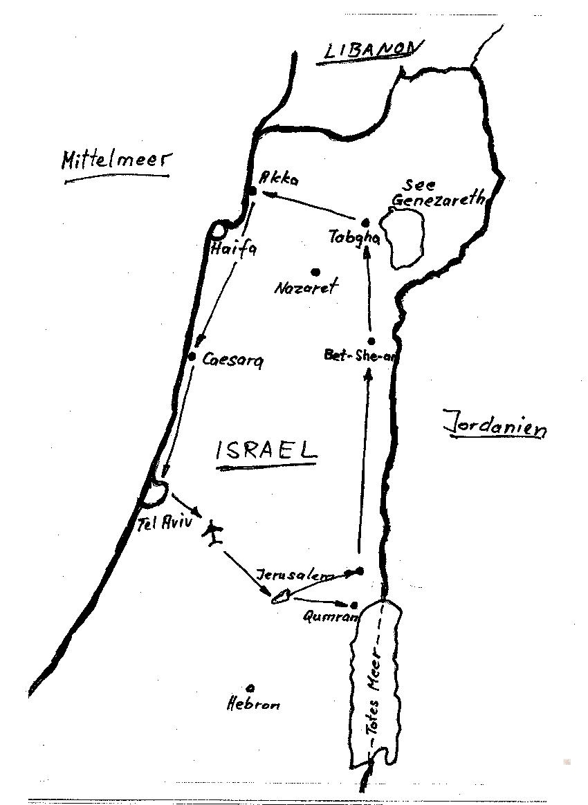 Karte Israel